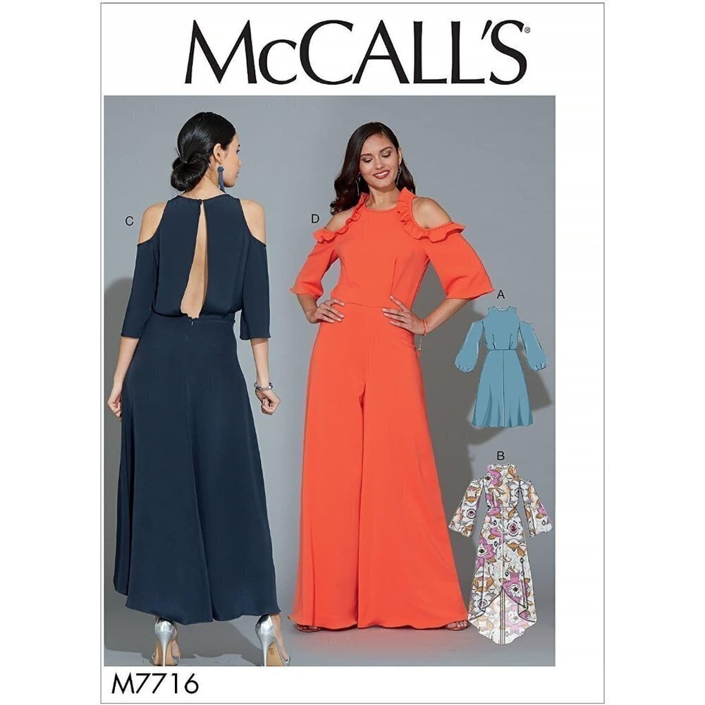 McCall's Sewing Pattern‎ 7716 Misses Dress Jumpsuit Size 6-14